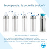 Biberon évolutif en inox Aqua (150 ml)  par Pura